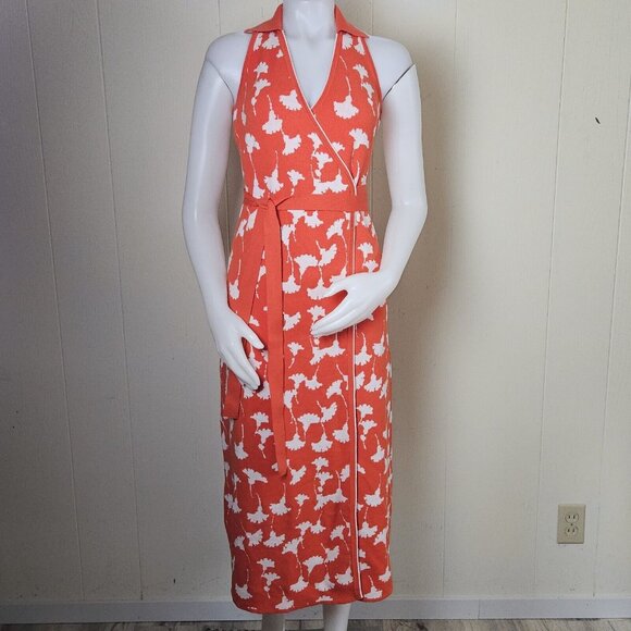 Diane Von Furstenberg for Target Ginkgo Wrap Dress DVF Womens S Sleeveless Midi - Picture 2 of 15